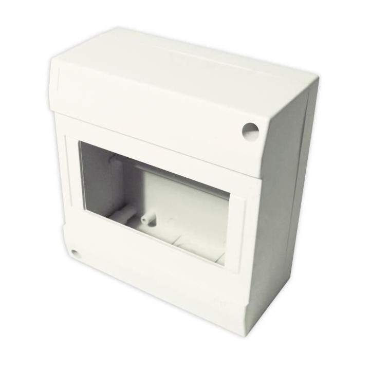 Coffret électrique ZENITECH nu a équiper 1 rangée 6 modules blanc