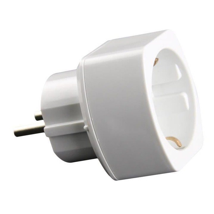Adaptateur Schuko vers France blanc ZENITECH