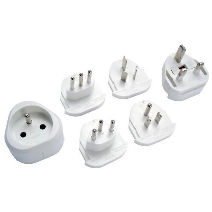 Adaptateur de voyage ZENITECH 100 pays + pochette de voyage offerte