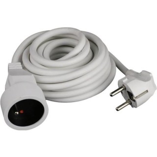 Rallonge électrique ZENITECH 1m90 3x1mm² - Blanc