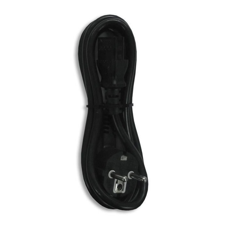 Cordon d'alimentation ZENITECH 2m pour bureautique avec prise 2P+T + f