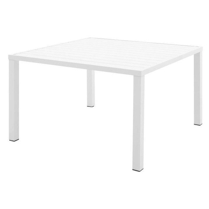 Ensemble repas de jardin encastrable 4 personnes- table 125 x 125 cm -