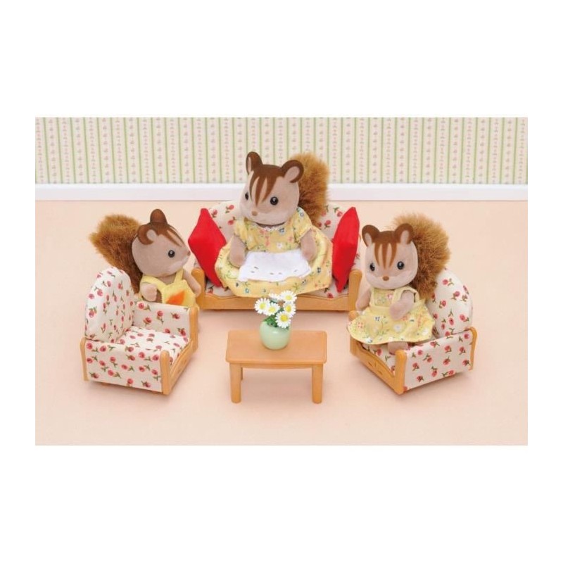 SYLVANIAN FAMILIES 4464 Canapé+ 2 Fauteuils+ Table - Le village