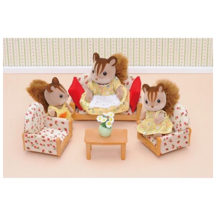 SYLVANIAN FAMILIES 4464 Canapé+ 2 Fauteuils+ Table - Le village