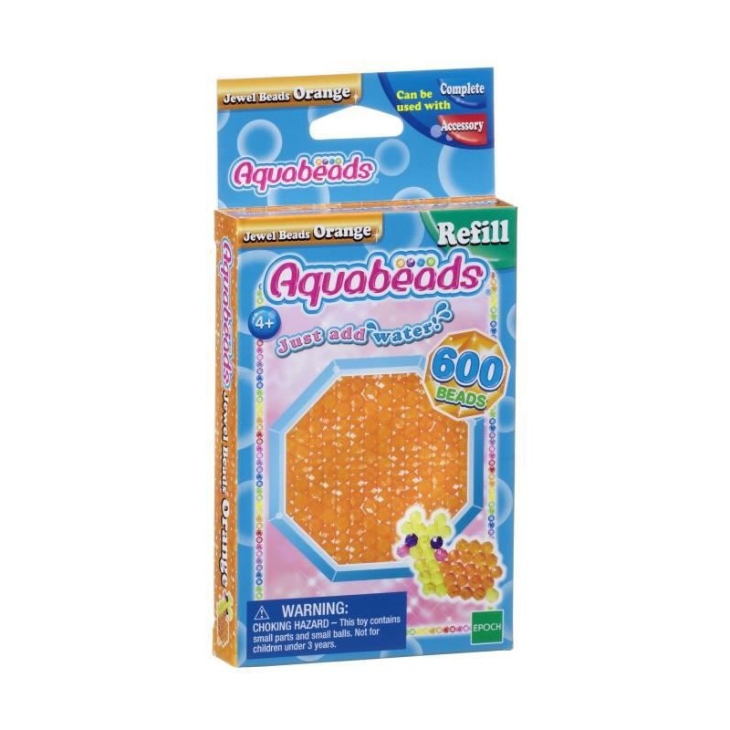 AQUABEADS Perles Mutli-Facettes Orange