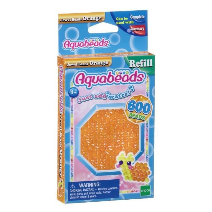 AQUABEADS Perles Mutli-Facettes Orange
