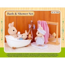 SYLVANIAN FAMILIES 5022 Set baignoire et douche - Le village