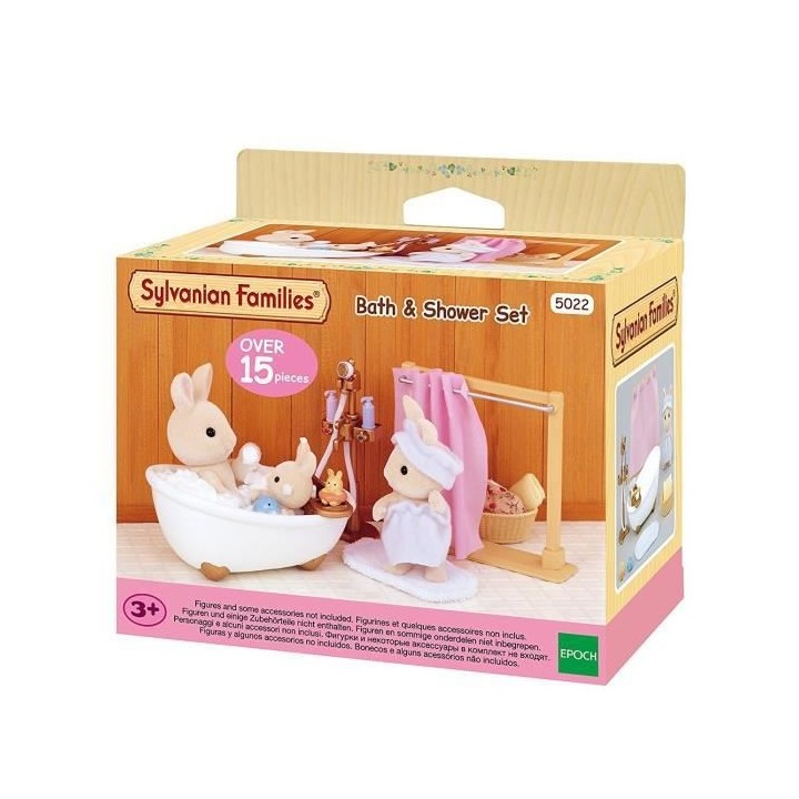 SYLVANIAN FAMILIES 5022 Set baignoire et douche - Le village