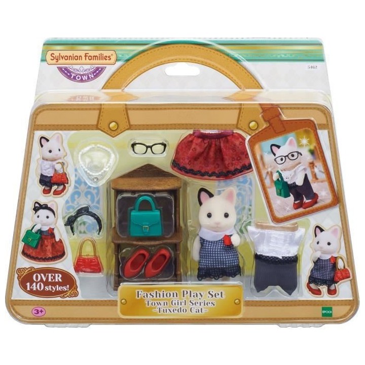 SYLVANIAN FAMILIES - 5462 - La valisette de mode et grande soeur chat