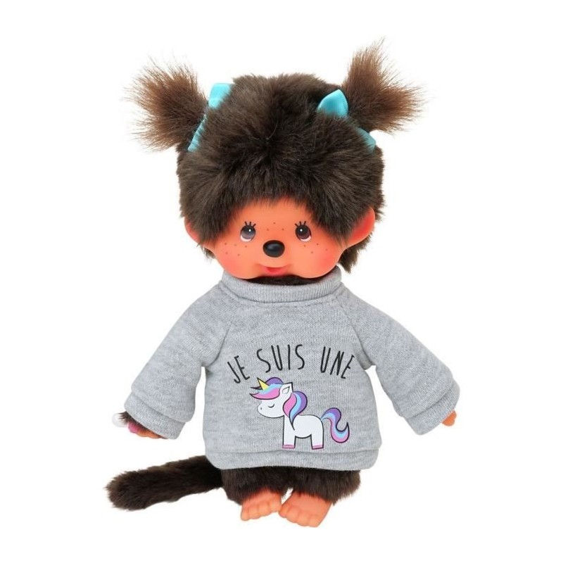 MONCHHICHI - Peluche Licorne 20 cm