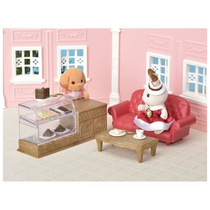 SYLVANIAN FAMILIES 6016 La Vitrine Du Salon De Thé Et Son Canapé - L