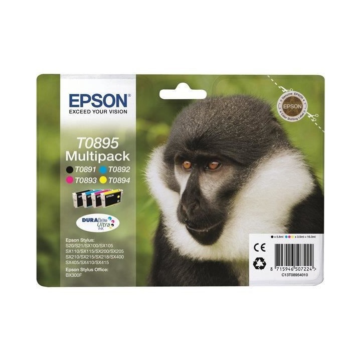 EPSON Multipack T0895 - Singe - Noir, Cyan, Magenta, Jaune (C13T089540