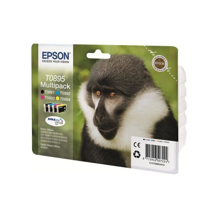 EPSON Multipack T0895 - Singe - Noir, Cyan, Magenta, Jaune (C13T089540