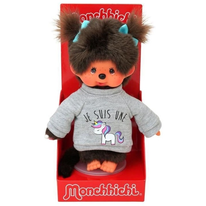 MONCHHICHI - Peluche Licorne 20 cm