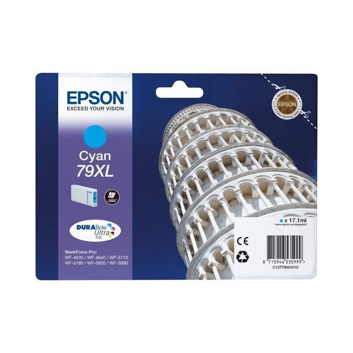 EPSON Cartouche d'encre 79 XL Cyan - Tour de Pise (C13T79024010)
