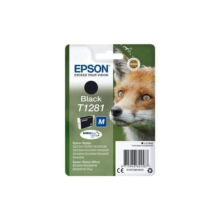 EPSON Cartouche d'encre T1281 Noir - Renard (C13T12814012)