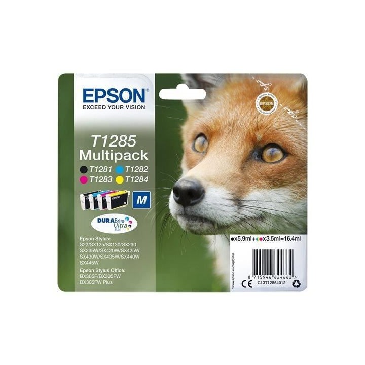 EPSON Multipack T1285 - Renard - Noir, Cyan, Magenta, Jaune (C13T12854
