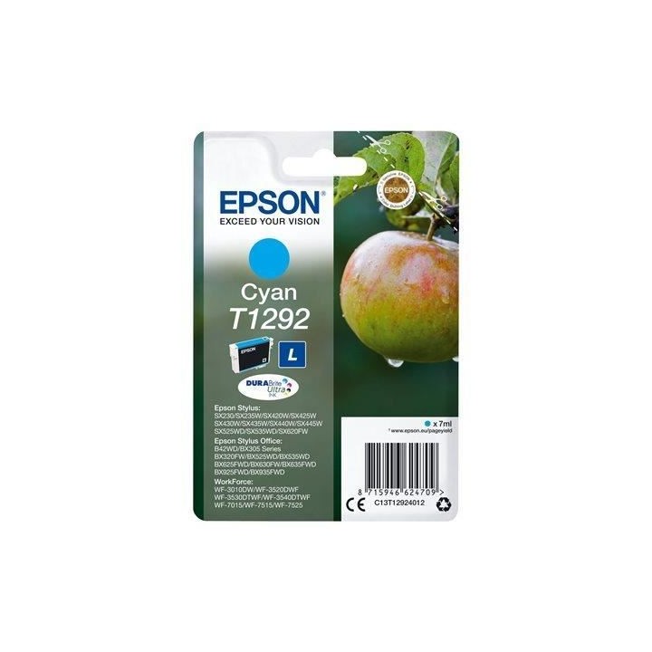 EPSON Cartouche d'encre T1292 Cyan - Pomme (C13T12924012)