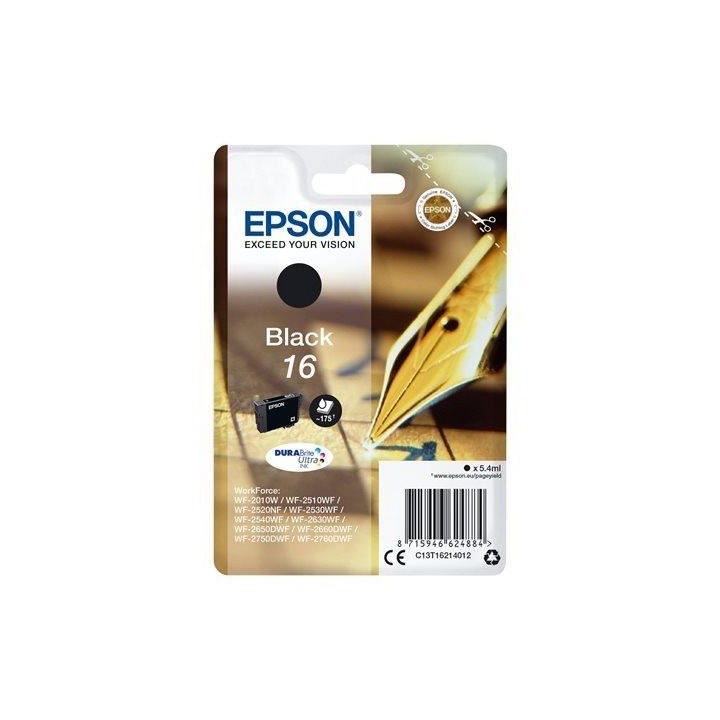 EPSON Cartouche d'encre T1621 noir - Stylo Plume (C13T16214012)