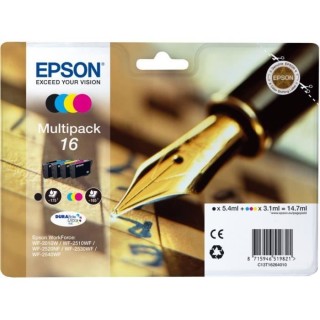 EPSON Multipack 16 - Stylo Plume - Noir, Cyan, Jaune, Magenta (C13T162