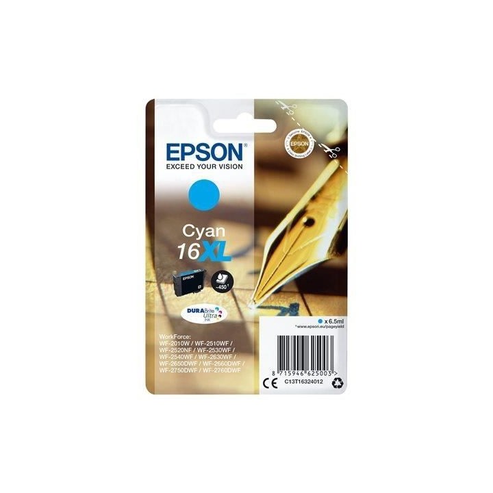 EPSON Cartouche d'encre T1632 XL Cyan - Stylo Plume (C13T16324012)