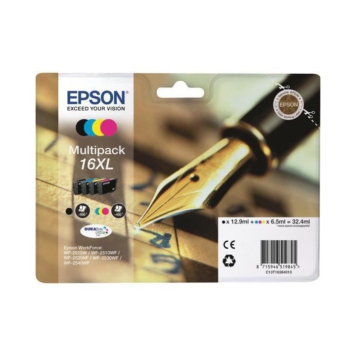 EPSON Multipack 16 XL - Stylo plume - Noir, Cyan, Jaune, Magenta (C13T