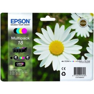 EPSON Multipack T1806 - Pâquerette - Noir, Cyan, Magenta, Jaune (C13T