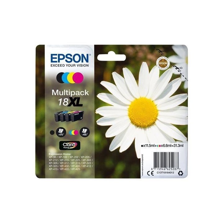 EPSON Multipack XL T1806 - Pâquerette - Noir, Cyan, Magenta, Jaune (C