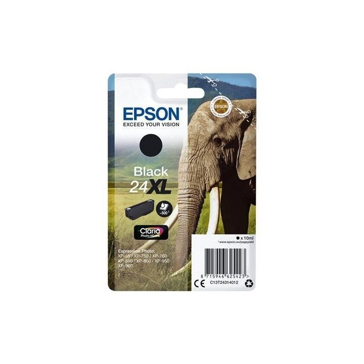 EPSON Cartouche d'encre T2431 XL Noir - Eléphant (C13T24314012)