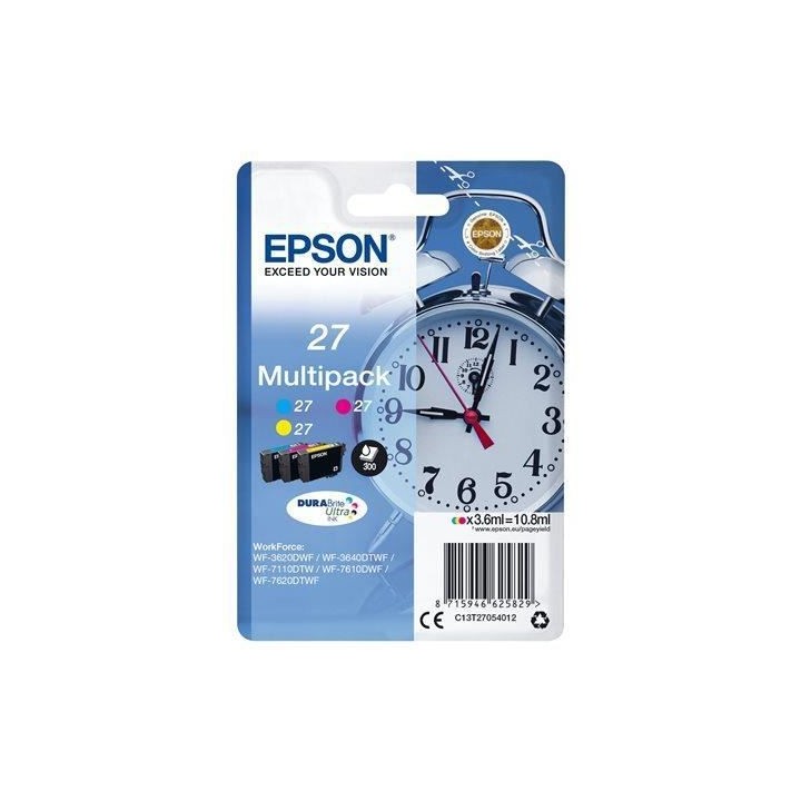 EPSON Multipack T2705 - Réveil - Cyan, Magenta, Jaune (C13T27054012)