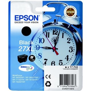 EPSON Cartouche d'encre 27 XL Noir - Réveil (C13T27114022)