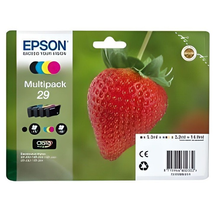 EPSON Multipack 29 - Fraise - Noir, Cyan, Magenta, Jaune (C13T29864022