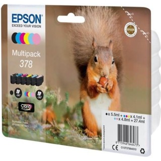 EPSON Multipack 378 - Ecureuil - Noir, Jaune, Cyan, Magenta, Magenta c