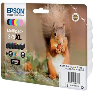 EPSON Multipack 378 XL - Ecureuil - Noir, Jaune, Cyan, Magenta, Magent