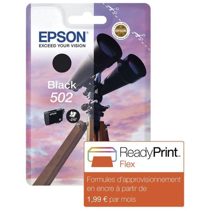 EPSON Cartouche d'encre 502 Noir - Jumelles (C13T02V14010)