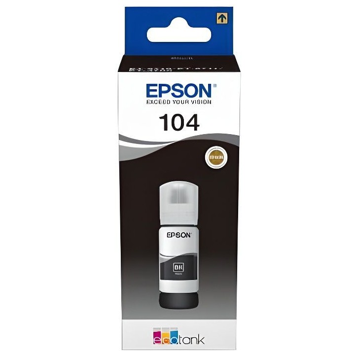EPSON Kit de Remplissage d'Encre Epson EcoTank 104 - Noir - Jet d'encr