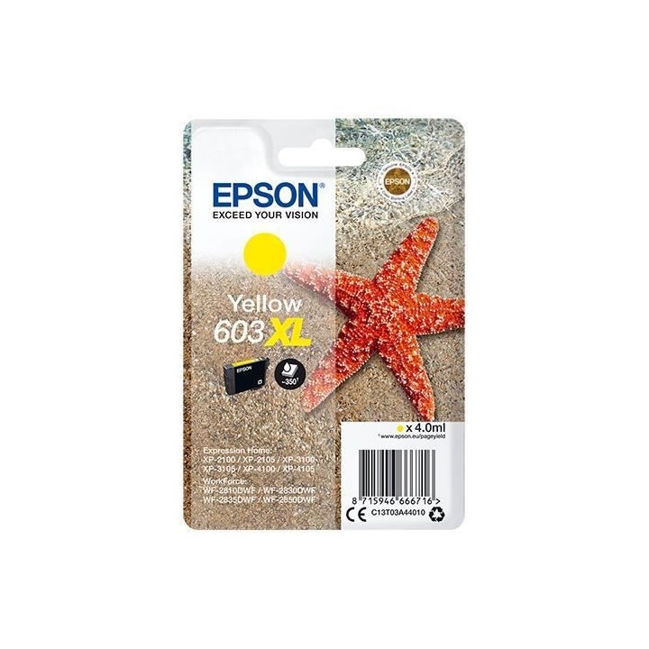 EPSON Cartouche d'encre 603 XL Jaune - Etoile de mer (C13T03A44010)