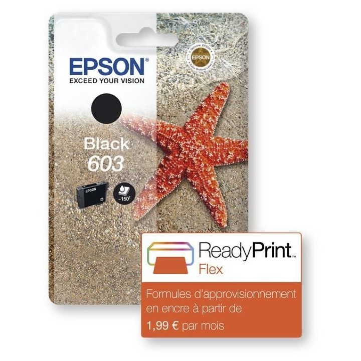 EPSON Cartouche d'encre 603 noir - Etoile de mer (C13T03U14010)