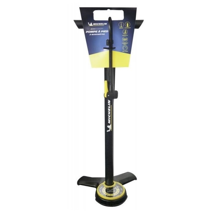 Pompe a pied acier a manometre