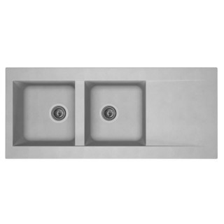 STRADOUR Evier cuisine a encastrer 2 bacs + 1 égouttoir Einna - Rési