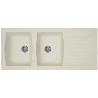 STRADOUR Evier cuisine a encastrer 2 bacs + 1 égouttoir Arena - Rési