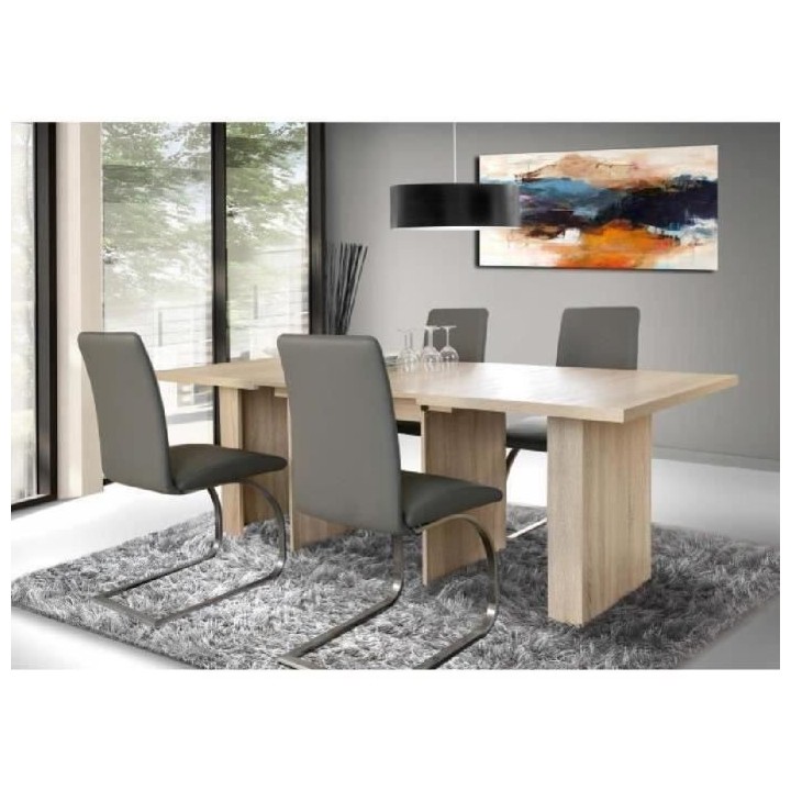 Table a manger extensible de 6 a 12 personnes style contemporain déco