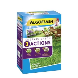 ALGOFLASH Engrais gazon 3 actions - 4 kg