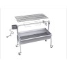 Barbecue a charbon - Rôtissoire - Tourne broche XXLSILVER STYLE - Surface de cuisson : 110 x 47 cm - Gris