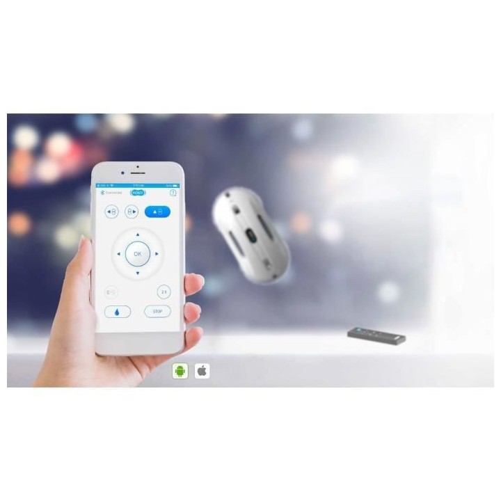 EZICLEAN Hobot 368 Robot lave-vitres - Connecté - Technologie de navi