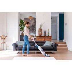 EZIclean Cyclowash P410 - Aspirateur 3 en 1 / Aspire, Lave et Assainit - Nettoyage automatique de la brosse - Assistant vocal