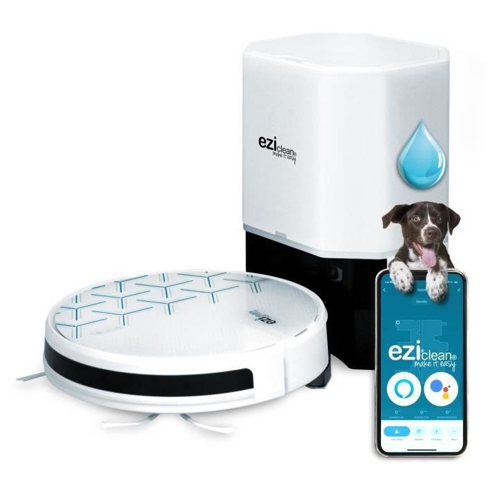 EZICOM - Aqua Xpert animal S450 - Robot aspirateur laveur connecté av