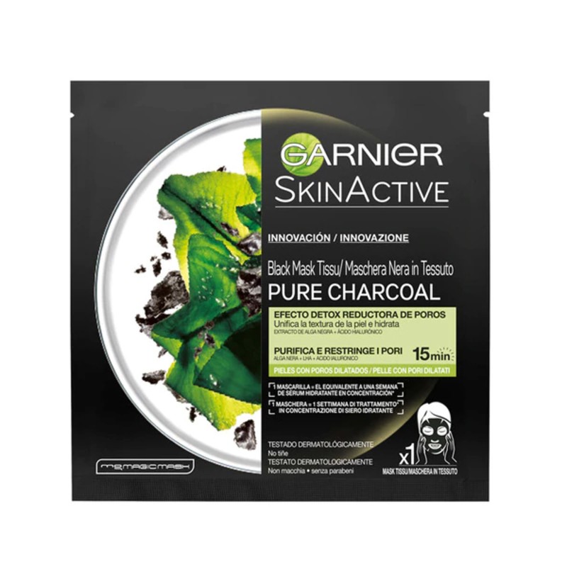 Masque facial PURE CHARCOAL black detox Garnier