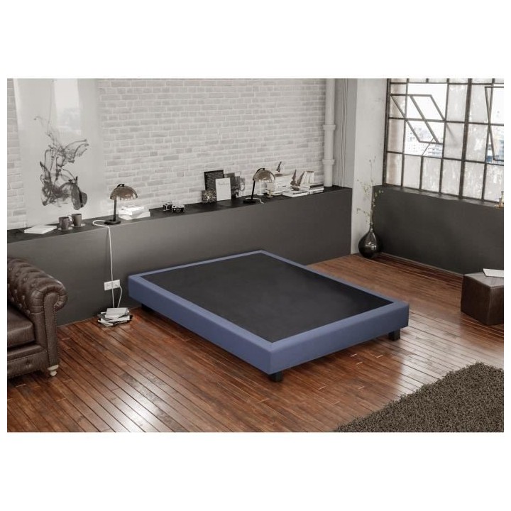 CREASOM SEQUOIA - Sommier 160 x 200 cm - 14 lattes fixes - Bleu