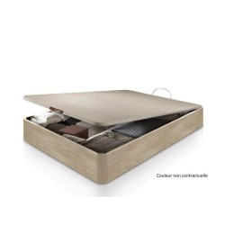 BEDBOX Sommier avec Coffre 140x190 Wengé